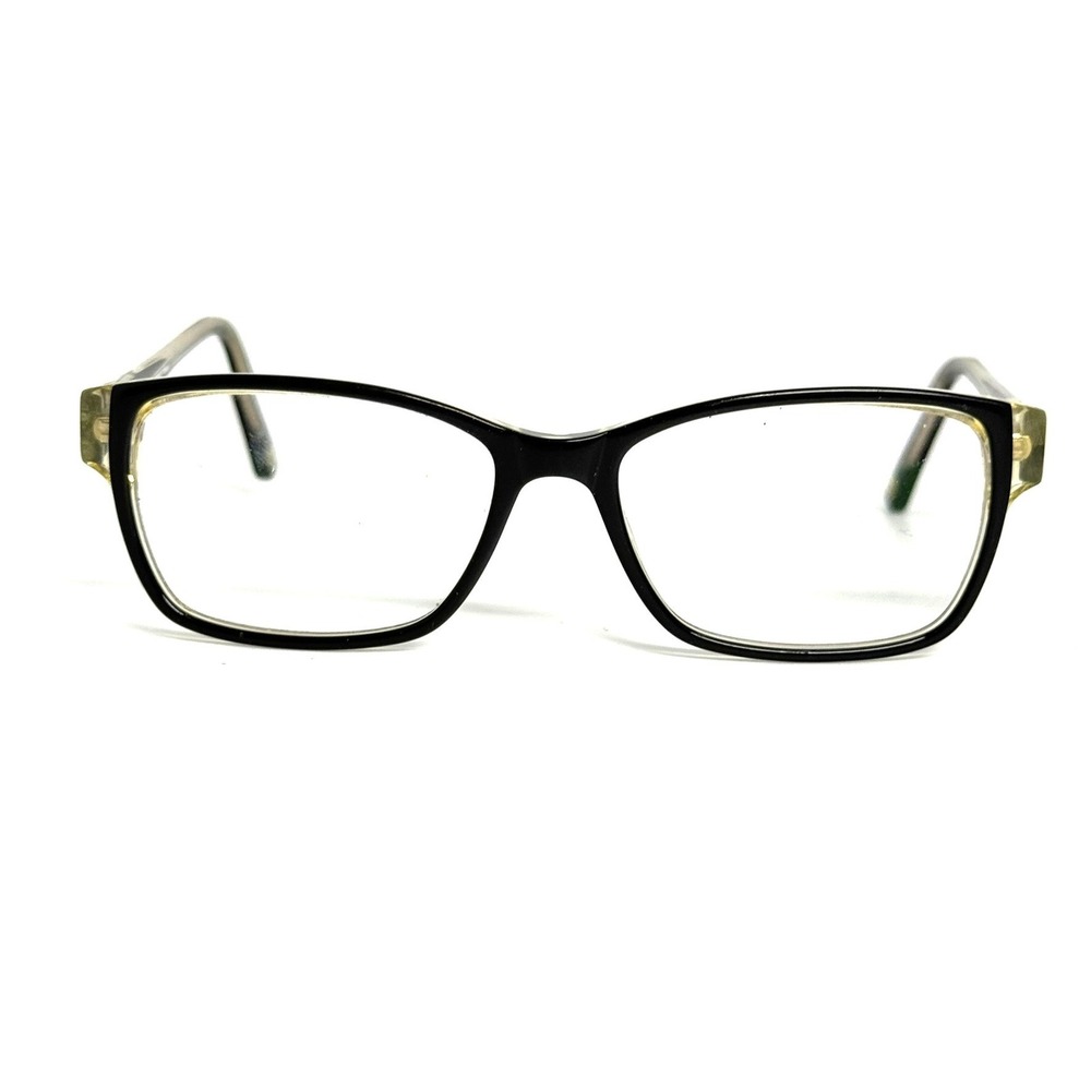 Marchon Downtown Fashion Ave 001 Black Clear Eyeglass Frames 52-16-135